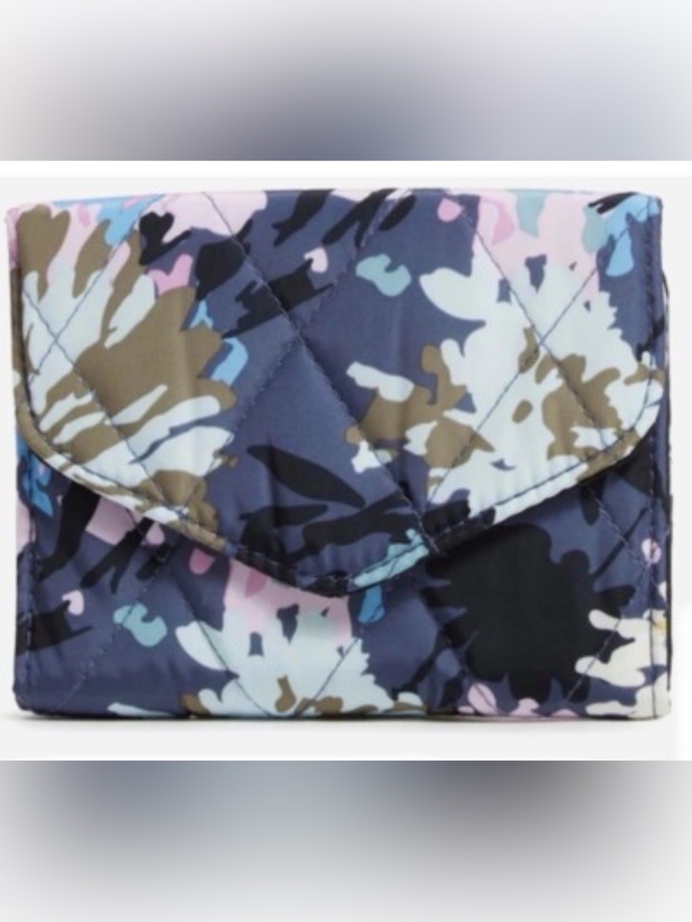 Vera Bradley Quilted Wallet in Navy, Pink, Light Blue, Olive